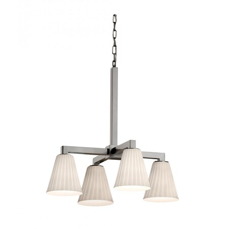 Justice Design Group FSN-8920-30-RBON-DBRZ Fusion Collection Modular 4-Downlight Chandelier